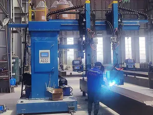 نظام لحام الجسور الفولاذية الإنشائي بنظام الذراع الكابولي
